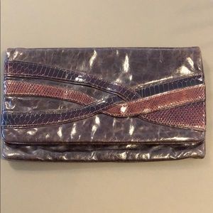 Bryna Nicole leather clutch